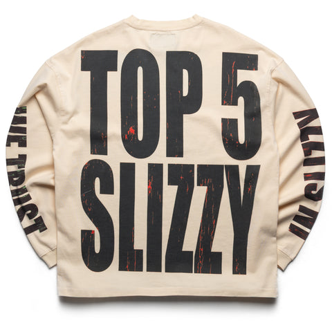 Godspeed New York Top 5 Slizzy L/S Tee - Bone