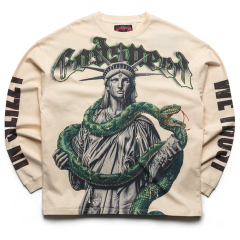 Godspeed New York Top 5 Slizzy L/S Tee - Bone