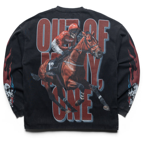 Godspeed New York Thoroughbred L/S Tee - Black Wash