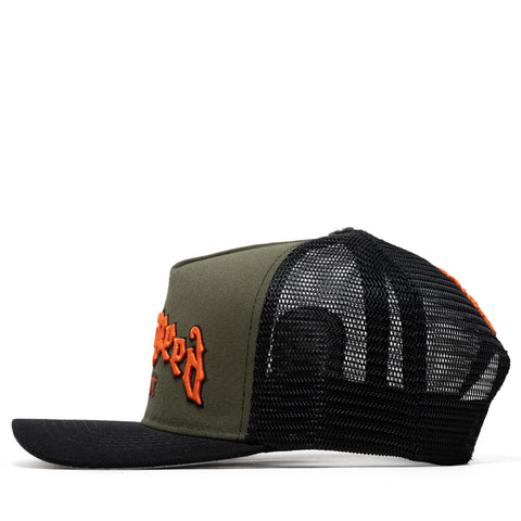 Godspeed New York GS Forever Trucker Hat - Olive/Orange