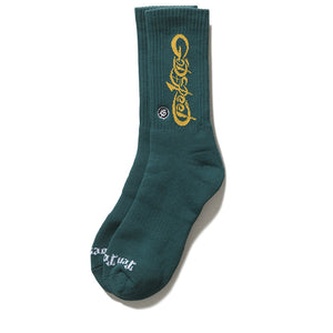 Godspeed New York New Age Logo Socks - Green/Yellow