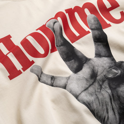Homme Femme Twisted Fingers Tee - Cream/Red