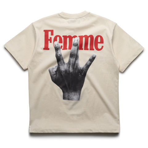 Homme Femme Twisted Fingers Tee - Cream/Red