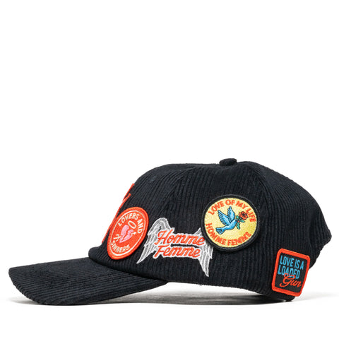 Homme Femme Heartbreak Corduroy Hat - Black