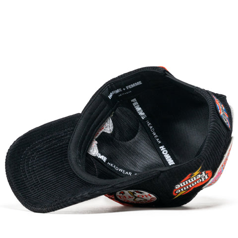 Homme Femme Heartbreak Corduroy Hat - Black