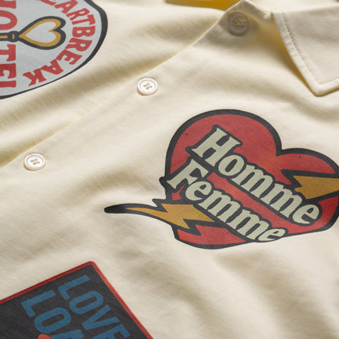 Homme Femme Heartbreak Button Down - Cream