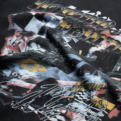 Homme Femme The Wizard Racing Tee - Washed Black