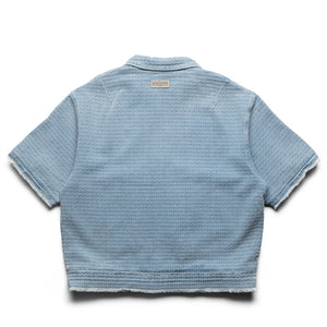 Honor The Gift Vintage Indigo Zip Front Shirt - Light Indigo