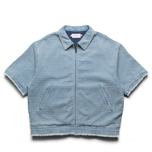 Honor The Gift Vintage Indigo Zip Front Shirt - Light Indigo