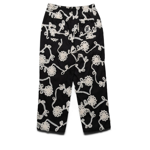 Honor The Gift Floral Ribbon Ankle Pants - Black