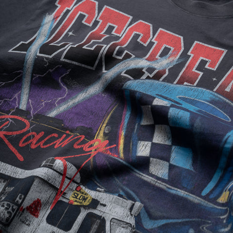 Ice Cream Racing Knit Tee - Charcoal Art