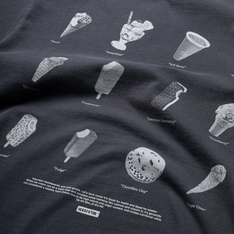 Ice Cream Options Knit Tee - Charcoal Art