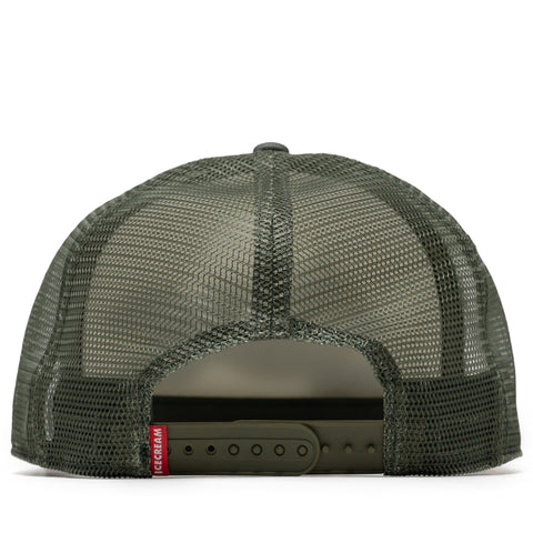 Ice Cream RD Trucker Hat - Bronze Green