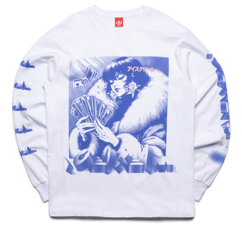 Ice Cream Count Em L/S Knit Tee - White
