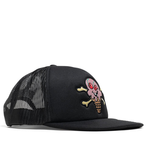Ice Cream Cones N Bones Trucker Hat - Black