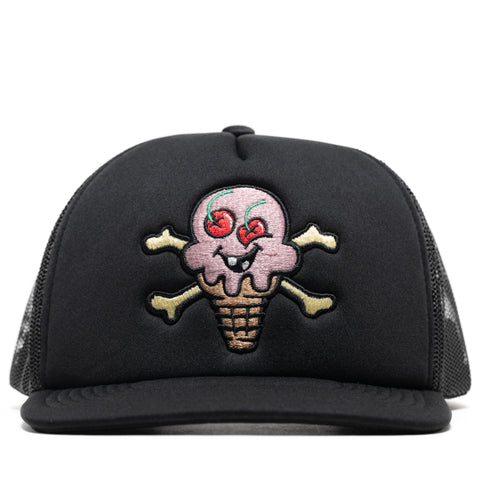 Ice Cream Cones N Bones Trucker Hat - Black