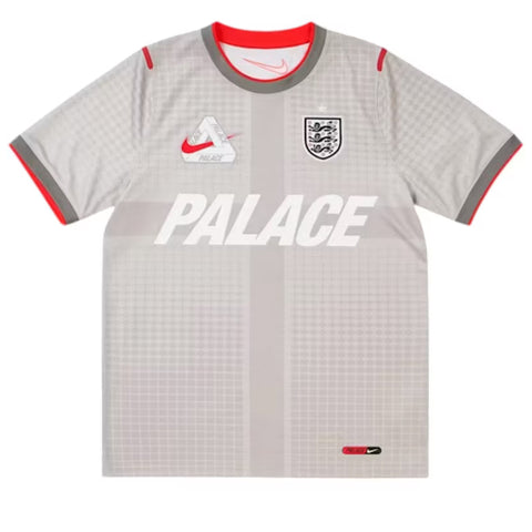 Palace x England x Nike Academy Pro Soccer Top - Pewter Grey/Bright Crimson