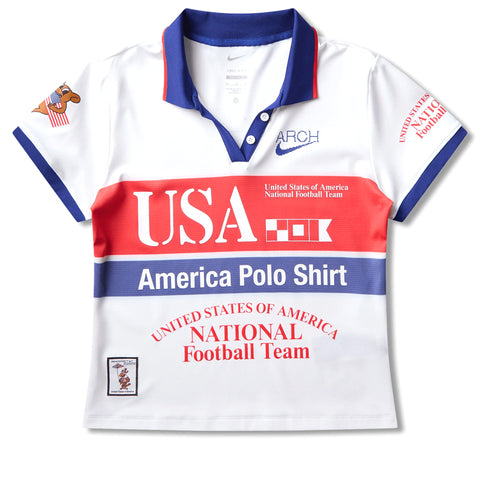 Women's Virgil Abloh Archive x USA x Nike Polo - White/Challenge Red