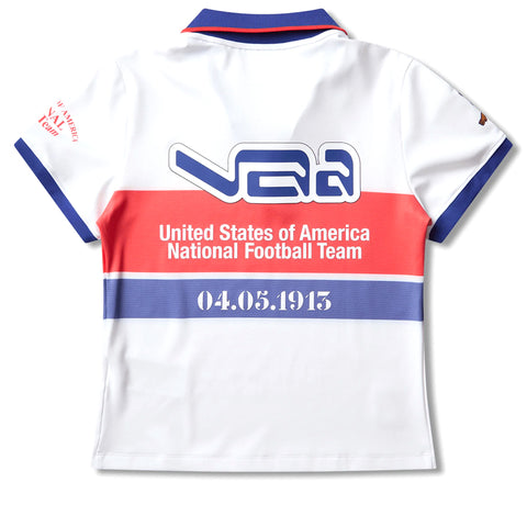 Women's Virgil Abloh Archive x USA x Nike Polo - White/Challenge Red