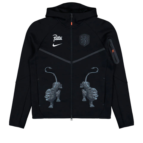 Patta x Netherlands x Nike Tech Fleece Full Zip Windrunner Hoodie - Black/White