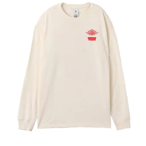 Levi's x Jordan L/S Tee - Pale Ivory/University Red