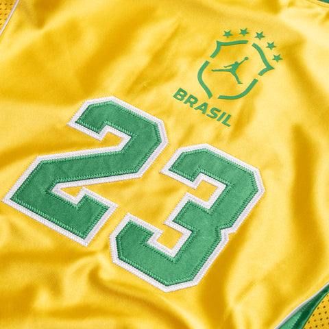 Jordan Brazil Goalie Jersey - Varsity Maize/Lucky Green