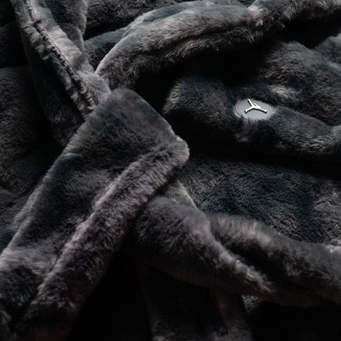 Jordan Holiday Fur Robe - Thunder Grey