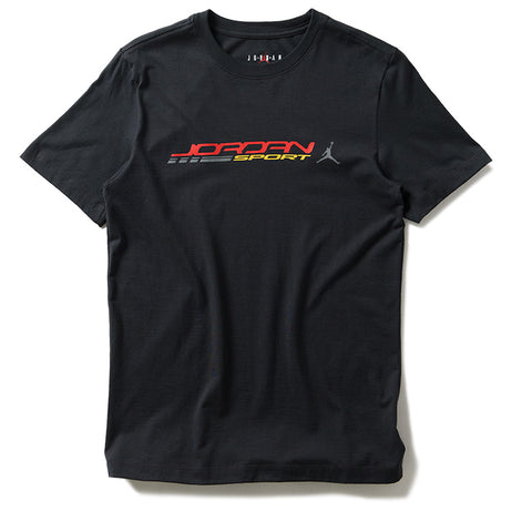 Jordan Crew-Neck Tee - Off Noir/Fire Red