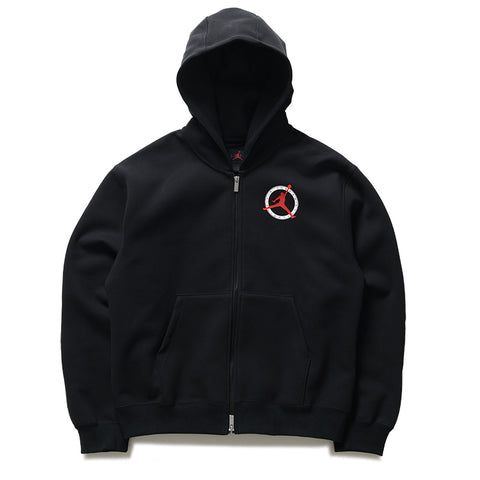 Jordan Flight Club Fleece Full Zip Knit Sweatshirt - Black