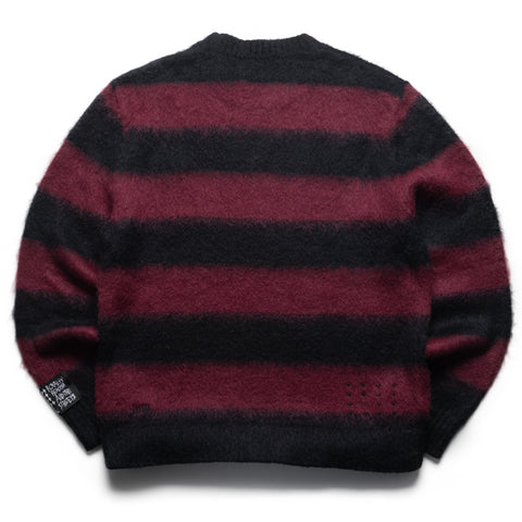 Ksubi Rugged Mohair Knit Ox Crewneck - Black/Burgundy