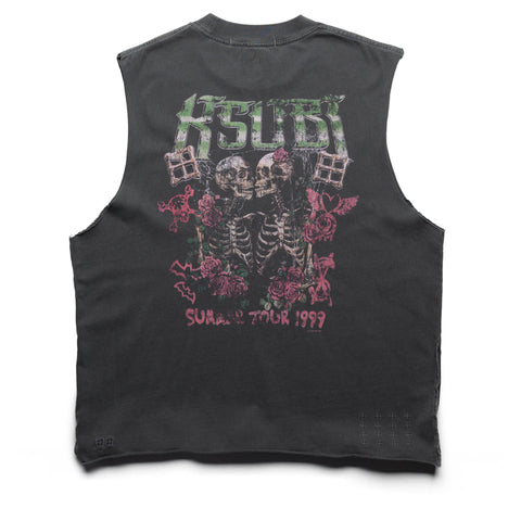 Ksubi Legend Ekcess Cut Off Tank - Charcoal