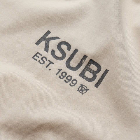 Ksubi State Halen Cut Off Tee - Ecru