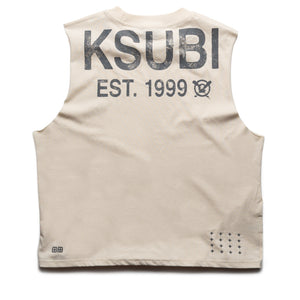 Ksubi State Halen Cut Off Tank - Ecru