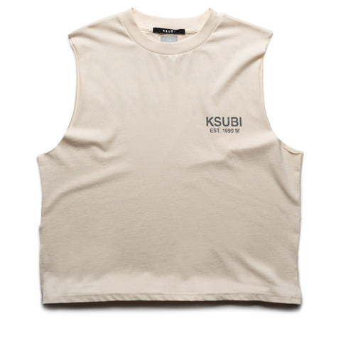 Ksubi State Halen Cut Off Tee - Ecru