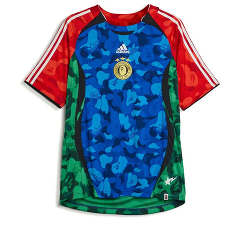 A Bathing Ape x Adidas Teamgeist Jersey - Blue/Red