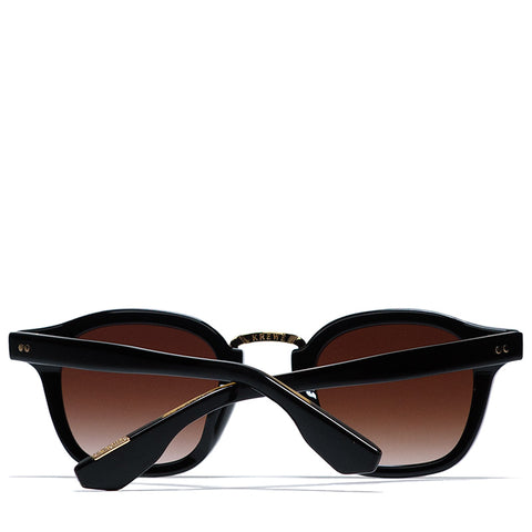 Krewe Campbell Sunglasses - Black/Black Tea 18K