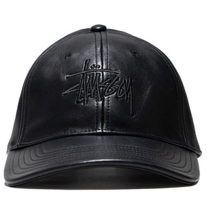 Stussy Leather Basic Strapback - Black