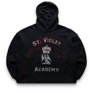 Purple Brand St. Violet Crystals Hoodie - Black