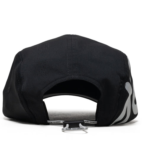 Malbon Run Club MRC 5 Panel Camper Hat - Jet Black