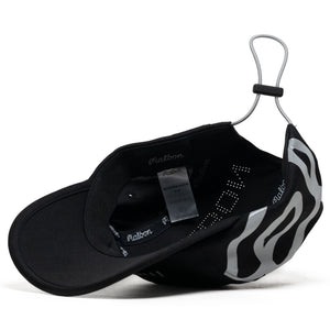 Malbon Run Club MRC 5 Panel Camper Hat - Jet Black
