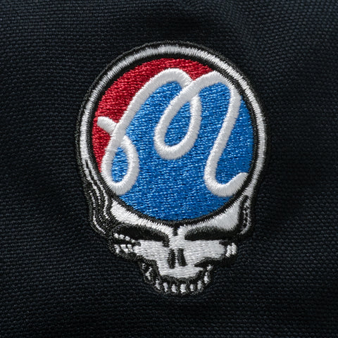 Malbon Golf x Grateful Dead Stealie Snapback - Black