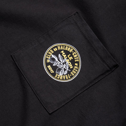 Malbon Golf Citron Pocket Tee - Black