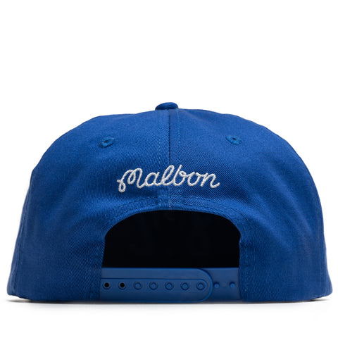 Malbon Golf Script Chainstitch Painters Hat - Blue