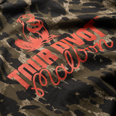 Malbon Golf Tour Divot Bermuda Tee - Bark Camo