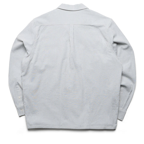 Malbon Golf Saint Tropez Seersucker L/S Shirt - Blue