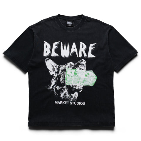 Market Beware My Income Tee - Washed Black