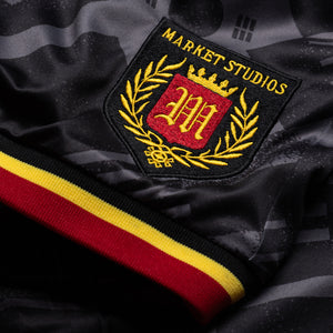 Market Smiley International Flags Soccer Shorts - Black/Grey