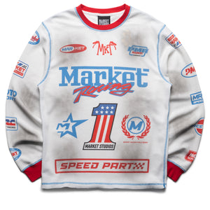 Market Speed Part Thermal L/S Tee - White