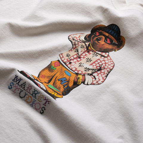 Market Folk Fitted Bear Tee - Unbleached Cotton