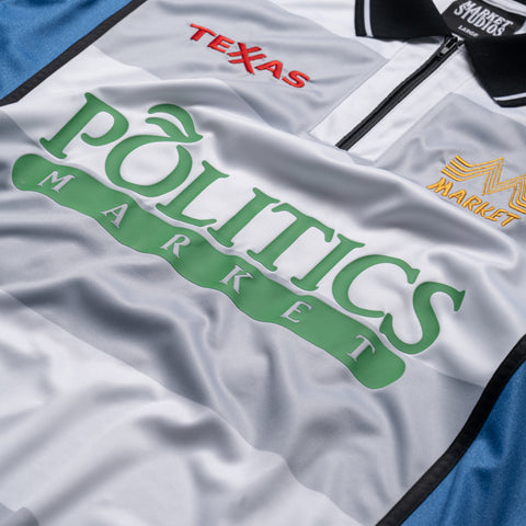 Market x Politics Texxas Soccer Jersey - White/Blue